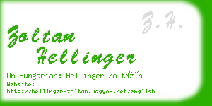 zoltan hellinger business card